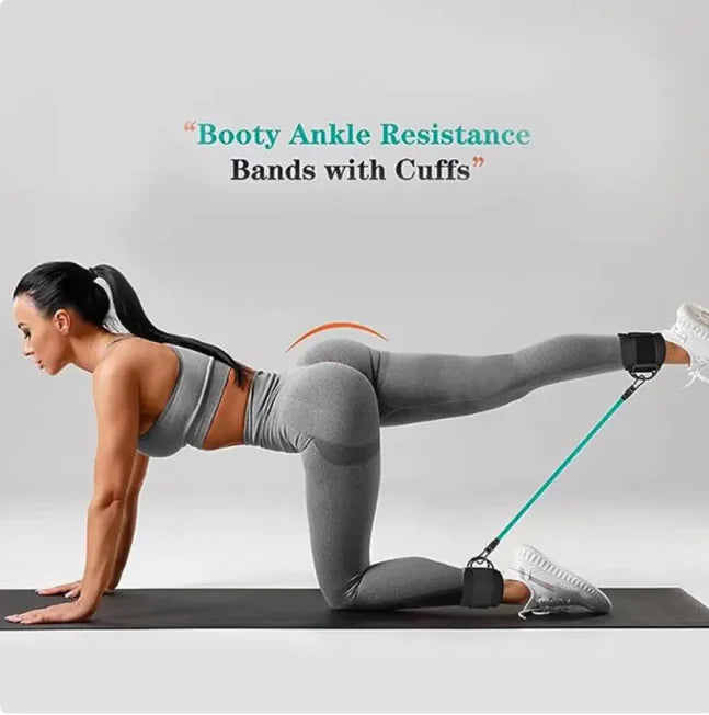 Adjustable Ankle Support Trainer – Resistance Bands with Cuffs