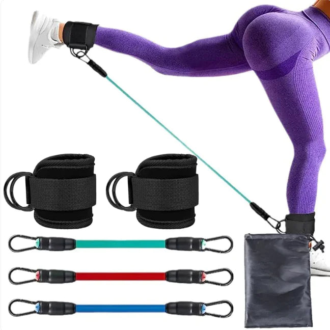Adjustable Ankle Support Trainer – Resistance Bands with Cuffs