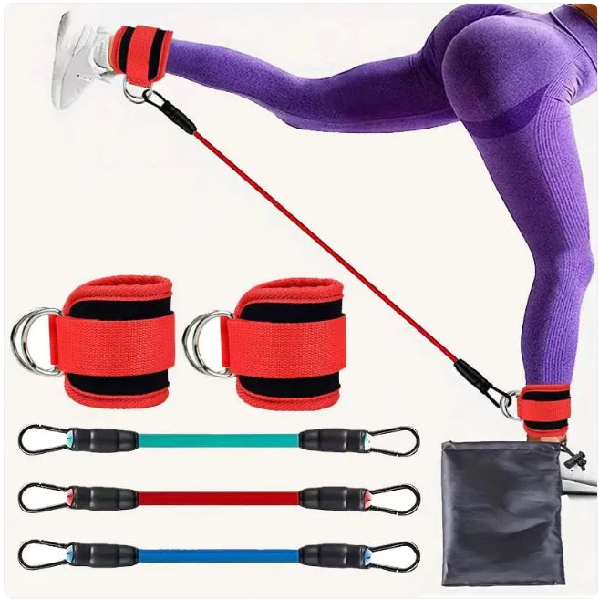 Adjustable Ankle Support Trainer – Resistance Bands with Cuffs
