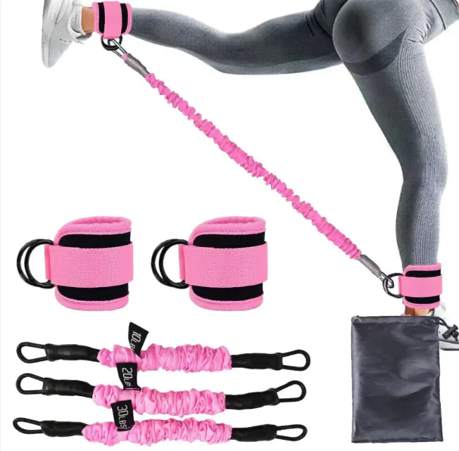 Adjustable Ankle Support Trainer – Resistance Bands with Cuffs