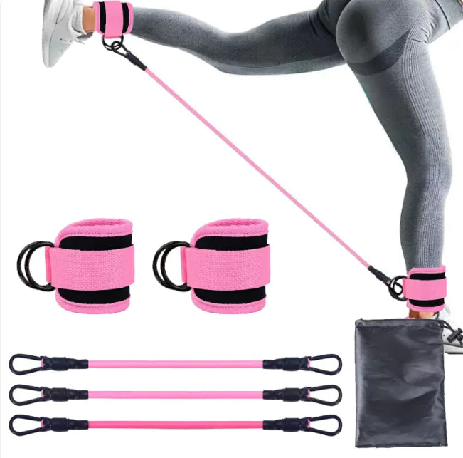 Adjustable Ankle Support Trainer – Resistance Bands with Cuffs